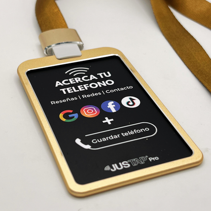 Tarjeta JUSTAP® Pro con NFC para reseñas y redes sociales