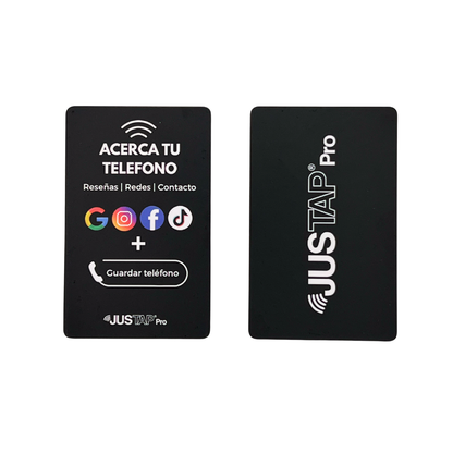 Tarjeta JUSTAP® Pro con NFC para reseñas y redes sociales