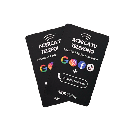 Tarjeta JUSTAP® Pro con NFC para reseñas y redes sociales