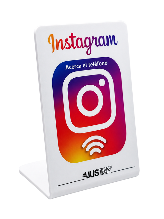 Stand acrílico JUSTAP® con NFC para Instagram