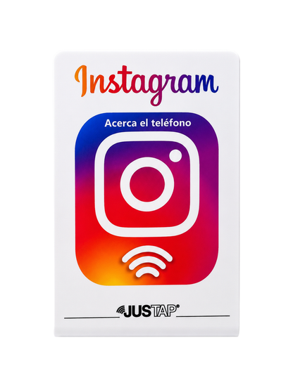 Stand acrílico JUSTAP® con NFC para Instagram
