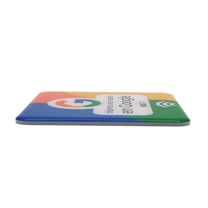 Adhesivo de resina JUSTAP® con NFC para reseñas de Google