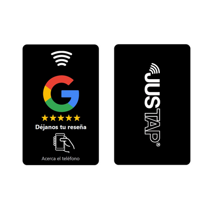 Tarjeta JUSTAP® con NFC para reseñas de Google